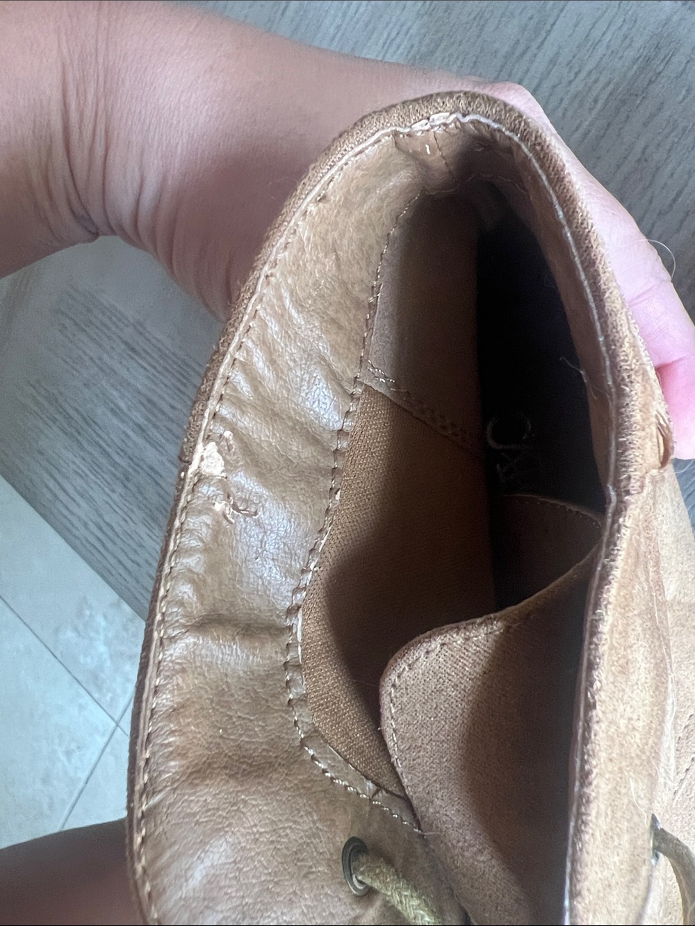 Cato women’s Chestnut Suede Lace-Up Chukka Boots - Picture 6 of 6